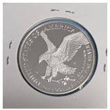 2021 W - American Silver Eagle - Proof Mint - 1 Oz. Fine Silver  (384,279 Minted)