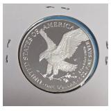 2022 W - American Silver Eagle - Proof Mint - 1 Oz. Fine Silver  (693,544 Minted)