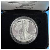 2025 W - American Silver Eagle - Proof Mint - 1 Oz. Fine Silver  (247,060 Minted) - Comes with Leather Wrapped Case and COA