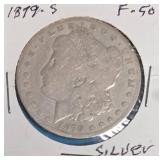 1879 S Morgan Silver Dollar - F-50 - Very Collectible