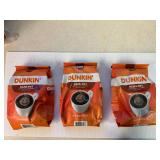 3x 1lb 2oz Dunkin Coffee-Hazelnut