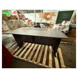 Large Desk Gray/Brown- 63" Long, 32" Wide, 30" High
