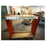 Rolling Cart With Coat/Backpack Hooks-4