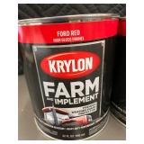 MIL 1 - Krylon Farm & Implement Ford Red High Gloss Enamel Spray Paint 32 Fl Oz (Lot of 2)