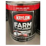 MIL 1 - Krylon Farm & Implement New Holland Red High Gloss Enamel 32 fl oz - (Lot of 2)