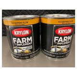 MIL 1 - Krylon Farm and Implement 32 oz Old Equipment Yellow High-Gloss Enamel - (Lot of 2)