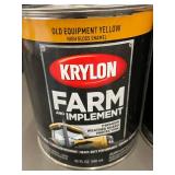 MIL 1 - Krylon Farm and Implement 32 oz Old Equipment Yellow High-Gloss Enamel - (Lot of 2)