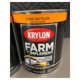 MIL 1 - Krylon Farm & Implement Enamel - School Bus Yellow High Gloss, 32 oz (Lot of 2)