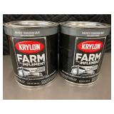 MIL 1 - Krylon Farm & Implement Spray Paint Massey Ferguson Gray High Gloss Enamel 32 oz (Lot of 2)