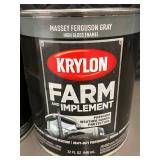 MIL 1 - Krylon Farm & Implement Spray Paint Massey Ferguson Gray High Gloss Enamel 32 oz (Lot of 2)