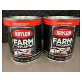 MIL 4 - Krylon Farm & Implement Spray Enamel - Kubota Orange - 32 oz (Lot of 2)