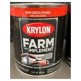 MIL 4 - Krylon Farm & Implement Spray Enamel - Kubota Orange - 32 oz (Lot of 2)