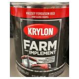 MIL 4 - Krylon Farm & Implement - Massey Ferguson Red High-Gloss Enamel - 32 oz (946 mL) (Lot of 2)