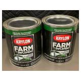 MIL 4 - Krylon Farm & Implement High Gloss Tractor Green Spray Paint 32 oz - (Lot of 2)