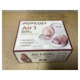 Momcozy Air 1 Ultra-Slim Breast Pump, Hands-Free Wearable Pump with Wireless Charging Case & App Control with Auto Mode & Full-Milk Alert, Industry-First Transparent Top for Easy Nipple Alignment (Use