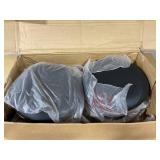 Costway Set Of 2 Bar Stools Black & Brown