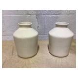 LOT OF 2 Hearth & Hand Textured Ceramic Decorative Vase - Hearth & Hand with Magnolia