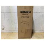 Qeetex 57Cm Tall Planter Set of 2 Indoor Outdoor Black Taper Planter with Shelf Insert Self-Absorbing Plastic Flower Pots Large Resin Plant Pots for Outdoor Plants and Front Porch Decor (Transit Damag