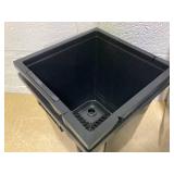 Qeetex 57Cm Tall Planter Set of 2 Indoor Outdoor Black Taper Planter with Shelf Insert Self-Absorbing Plastic Flower Pots Large Resin Plant Pots for Outdoor Plants and Front Porch Decor (Transit Damag