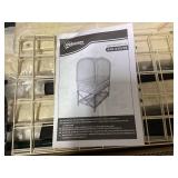 Outsunny Raised Garden Bed with Legs and Cover, Metal Elevated Planter Box with Bottom Shelf and Liner for Vegetables, Cream (Maybe Missing Hardware. Missing Part: Part "9" In Manual)