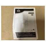 HOMCOM Farmhouse Dining Table Chairs, Set of 2 Rubber Wood Kitchen Table Chairs with Open Back for Living Room, Light Gray