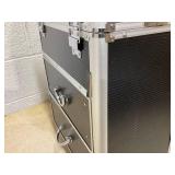 HOMCOM Rolling Makeup Storage Case w/ Swivel Wheel, Black (Minor Transit Damage, See Photos)