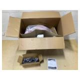 Vinsetto Mid-Back Office Chair, Velvet Fabric Swivel Scallop Shape Computer Desk Chair for Home Office or Bedroom, Pink