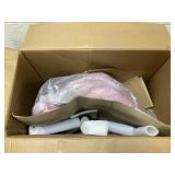 Vinsetto Mid-Back Office Chair, Velvet Fabric Swivel Scallop Shape Computer Desk Chair for Home Office or Bedroom, Pink