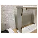 HOMCOM 26" Freestanding Electric Fireplace with Mantel, 1400W Replaceable Fireplace Insert Heater with 3D Flame Effect, WHite (Used, Damage: Mantel Broken Off)