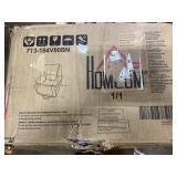 HOMCOM Power Lift Chair for Elderly, Faux Leather Recliner Sofa with Vibration Massage and Heat, Remote, Side Pockets, Brown