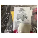 Qaba 12V Kids ATV, 4 Wheeler Quad w/ 4 Spring Suspension Wheels, LED Lights, Music USB, Pink