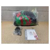 Outsunny 9ft Christmas Inflatables Outdoor Decorations Santa Claus Driving Trailer with Colorful Gift Boxes, Blow-Up LED Yard Christmas Decor for Lawn Garden Party