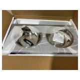 PawHut Raised Pet Feeding Storage Station with 2 Stainless Steel Bowls Base for Large Dogs and Other Large Pets, Gray