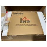 HOMCOM 27" Freestanding Electric Fireplace with Mantel, 1400W Replaceable Fireplace Insert Heater with Timer, Black