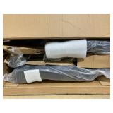 HOMCOM 6 Point Vibrating Massage Office Chair with Heat, Linen High Back Massage Desk Chair with Reclining Backrest, Black