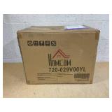 HOMCOM Mop Bucket with Wringer on Wheels for Floor Cleaning, 38 Quart Down Press Wringer with Handle, Yellow