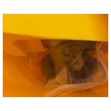 HOMCOM Mop Bucket with Wringer on Wheels for Floor Cleaning, 38 Quart Down Press Wringer with Handle, Yellow