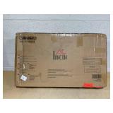 HOMCOM Kitchen Island Cart, Rolling Island Table with Solid Wood Top, Trolley Cart with Drawer, Storage Cabinet & Towel Rack, Gray