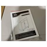 HOMCOM Kitchen Island Cart, Rolling Island Table with Solid Wood Top, Trolley Cart with Drawer, Storage Cabinet & Towel Rack, Gray