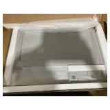 HOMCOM Kitchen Island Cart, Rolling Island Table with Solid Wood Top, Trolley Cart with Drawer, Storage Cabinet & Towel Rack, Gray