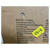 Aosom Youth Scooter Kick Scooter for Kids 5+ with Adjustable Handlebar 16" Front and 12" Rear Dual Brakes Inflatable Wheels, Blue (Minor Transit Damage)