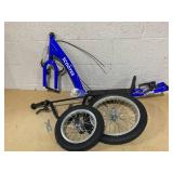 Aosom Youth Scooter Kick Scooter for Kids 5+ with Adjustable Handlebar 16" Front and 12" Rear Dual Brakes Inflatable Wheels, Blue (Minor Transit Damage)