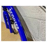 Aosom Youth Scooter Kick Scooter for Kids 5+ with Adjustable Handlebar 16" Front and 12" Rear Dual Brakes Inflatable Wheels, Blue (Minor Transit Damage)