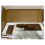 HOMCOM Over the Toilet Storage Cabinet, Over Toilet Bathroom Organizer with 3 Compartments, 4 Open Shelves, Distressed Brown