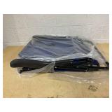 Outsunny Folding Lounge Chair w/ Reclining Back, Navy Blue