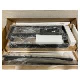 HOMCOM Folding Computer Desk, Foldable Desk with Storage Bag, Shelf and Wheels for Small Spaces, Home Office, Black