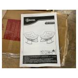 Outsunny Outdoor Rocking Chair Patio Set of 2, Oversized Rocking Papasan Chairs with Cushions for Garden Porch, 265 lbs., Black