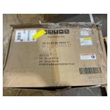 HOMCOM 32" Electric Fireplace with Mantel, Freestanding Heater with LED Log Flame, Shelf and Remote Control, 1400W, Brown