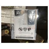 HOMCOM 32" Electric Fireplace with Mantel, Freestanding Heater with LED Log Flame, Shelf and Remote Control, 1400W, Brown