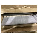 kleankin Pedestal Sink Storage Cabinet, Bathroom Under Sink Cabinet with 2 Doors and Open Shelf, Bathroom Vanity, Gray